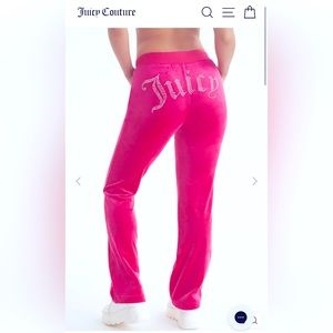 OG Big Bling Velour track pant in size small hot pink (free love)